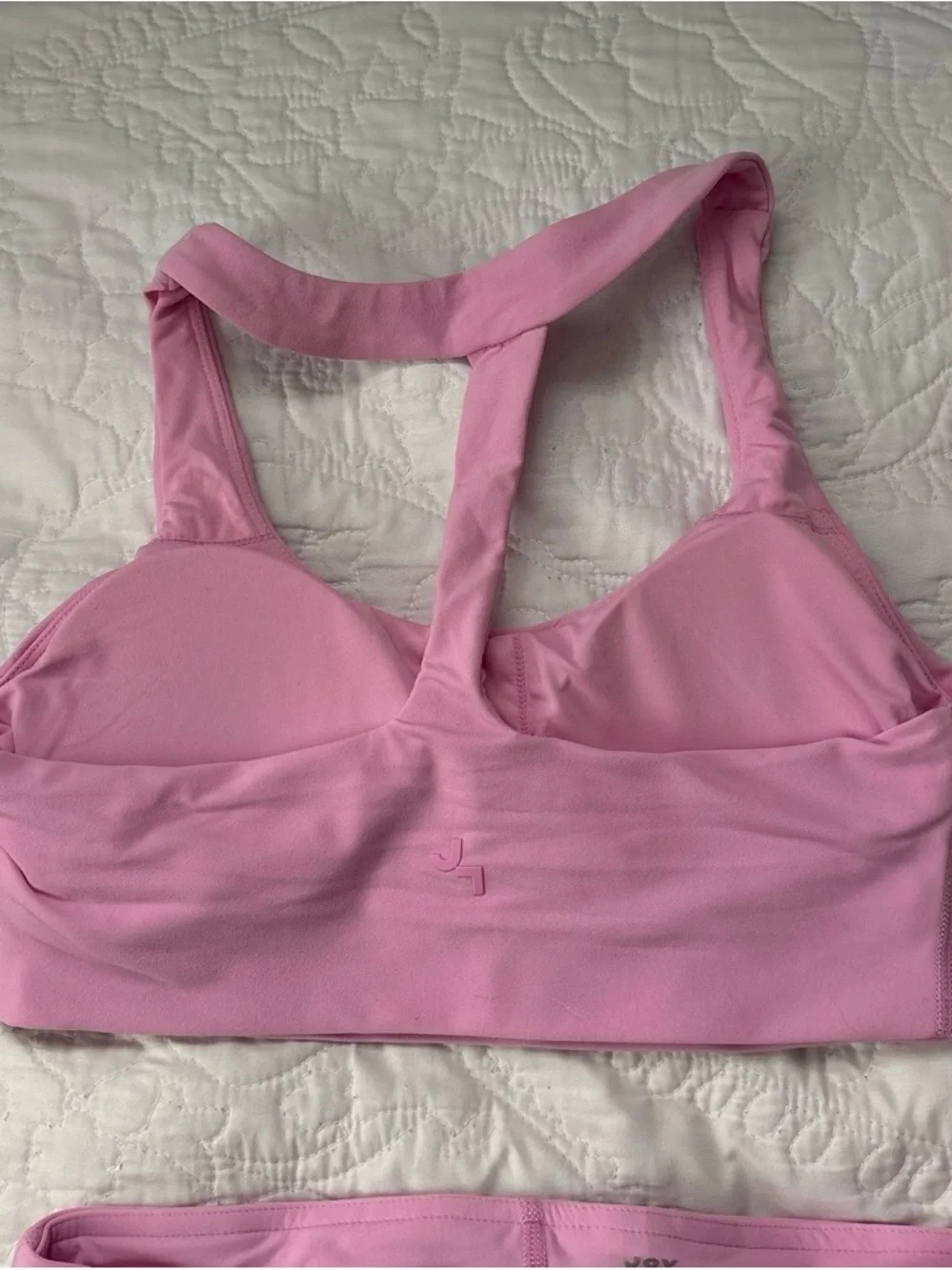 JoyLab Pink Racerback Sports Bra and High-Waist Shorts Set